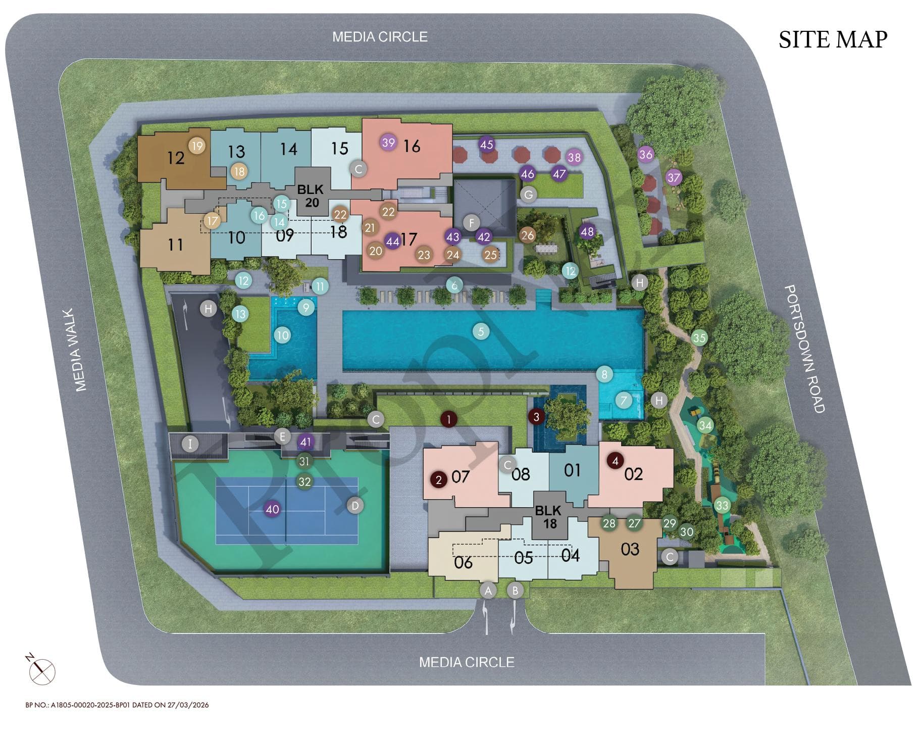 Interactive site plan