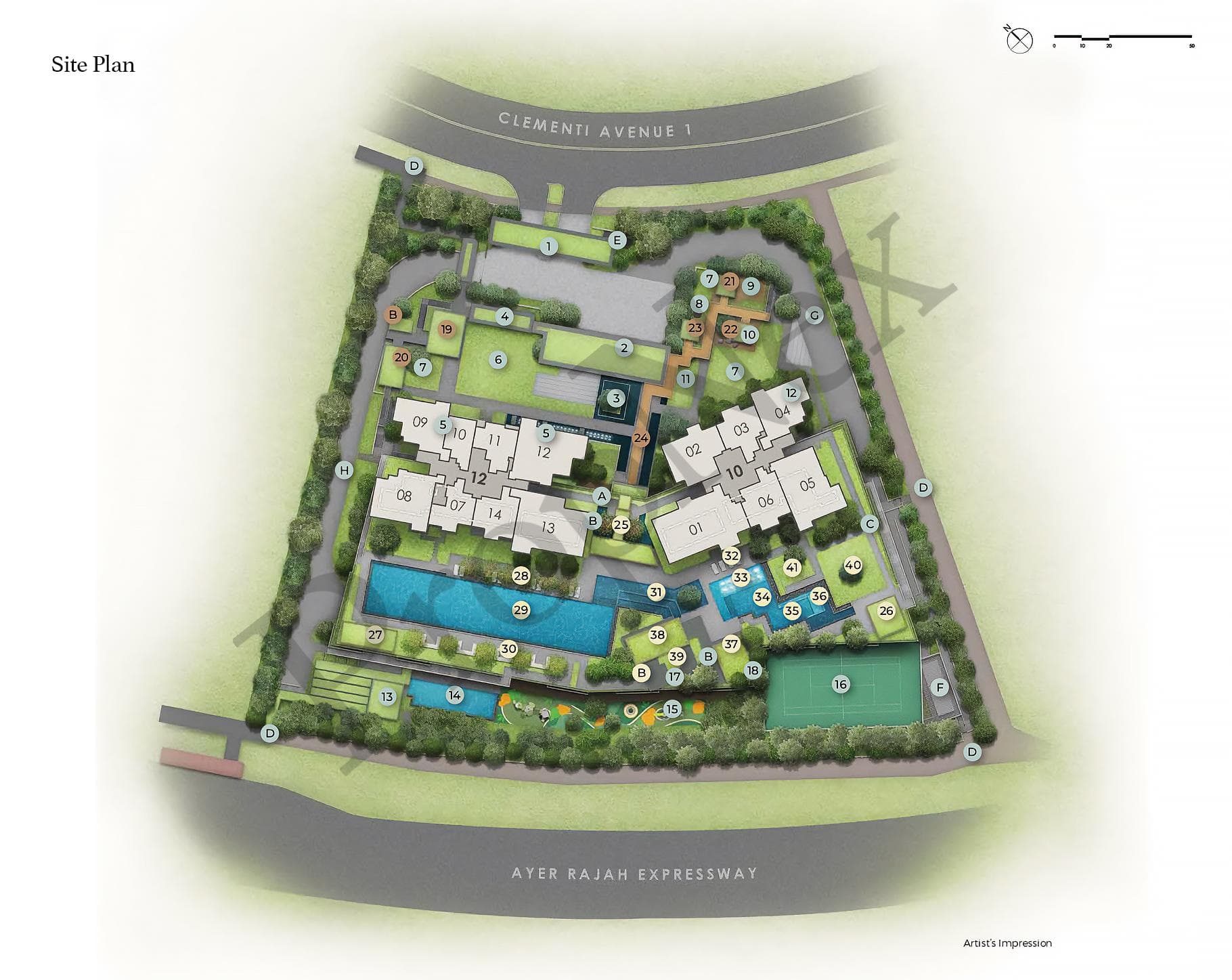 Interactive site plan