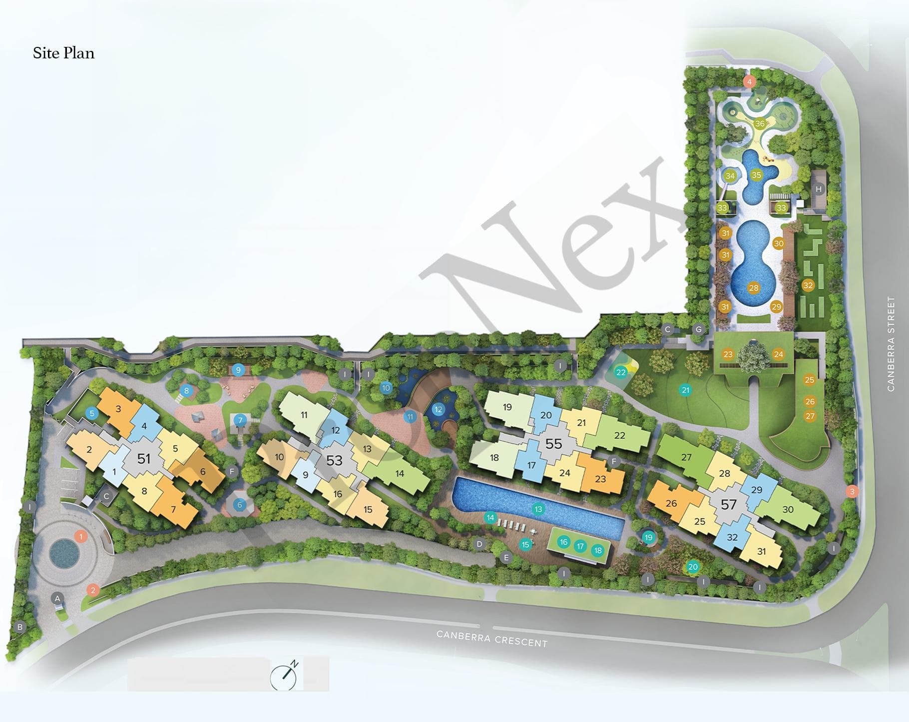 Interactive site plan