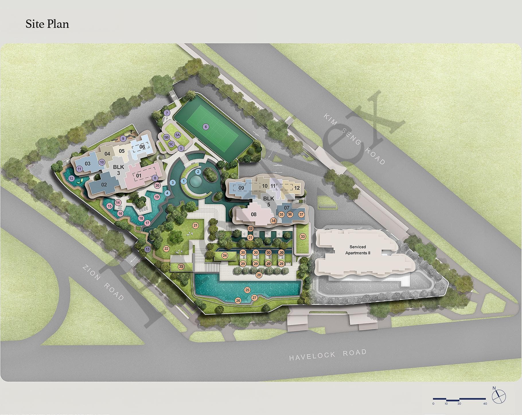 Interactive site plan
