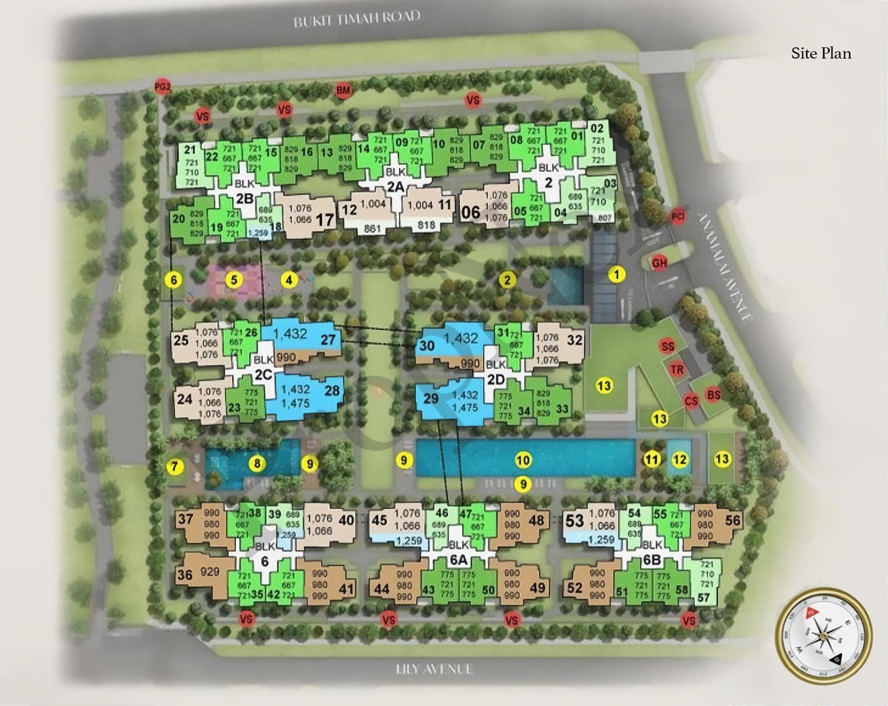 Interactive site plan