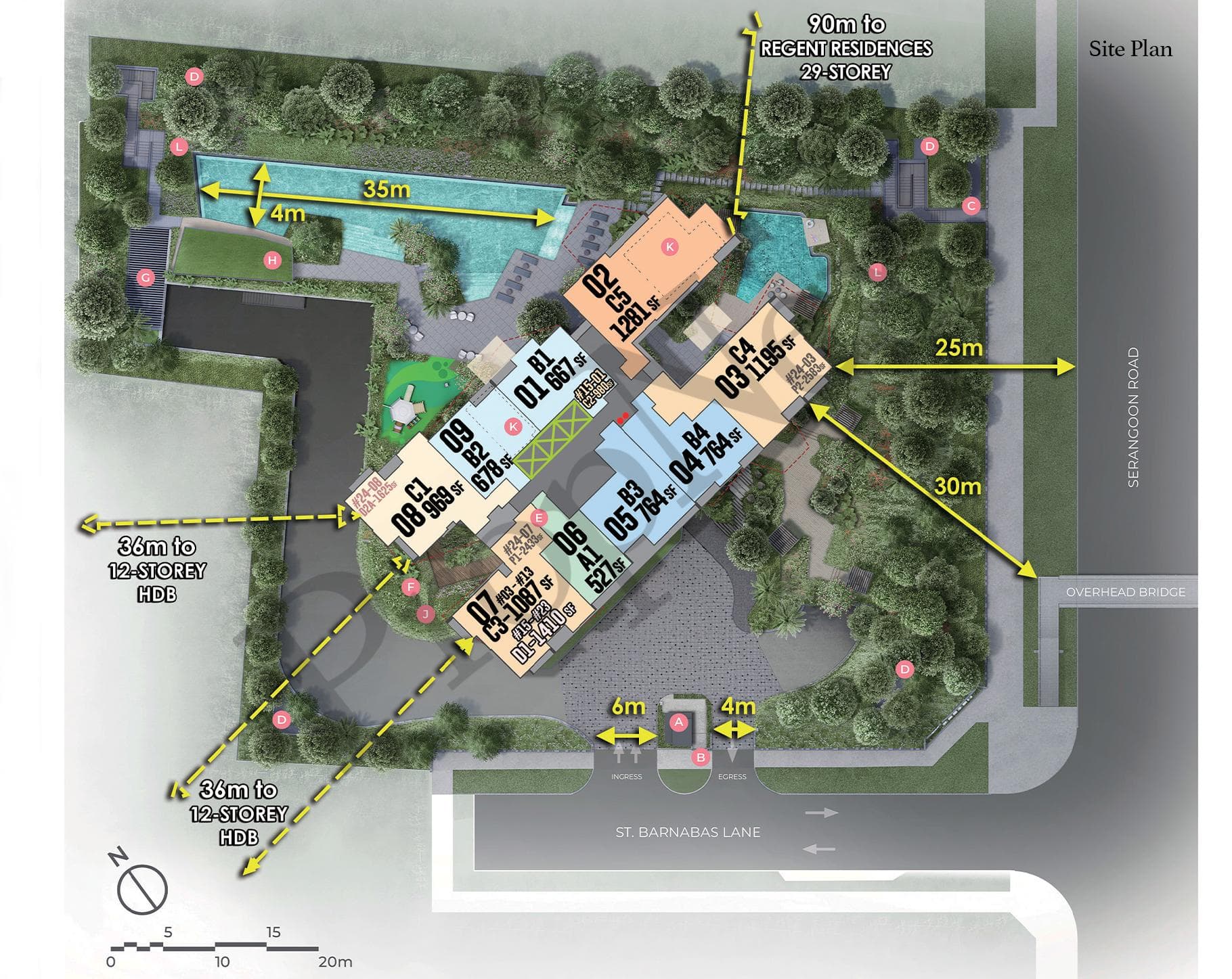 Interactive site plan