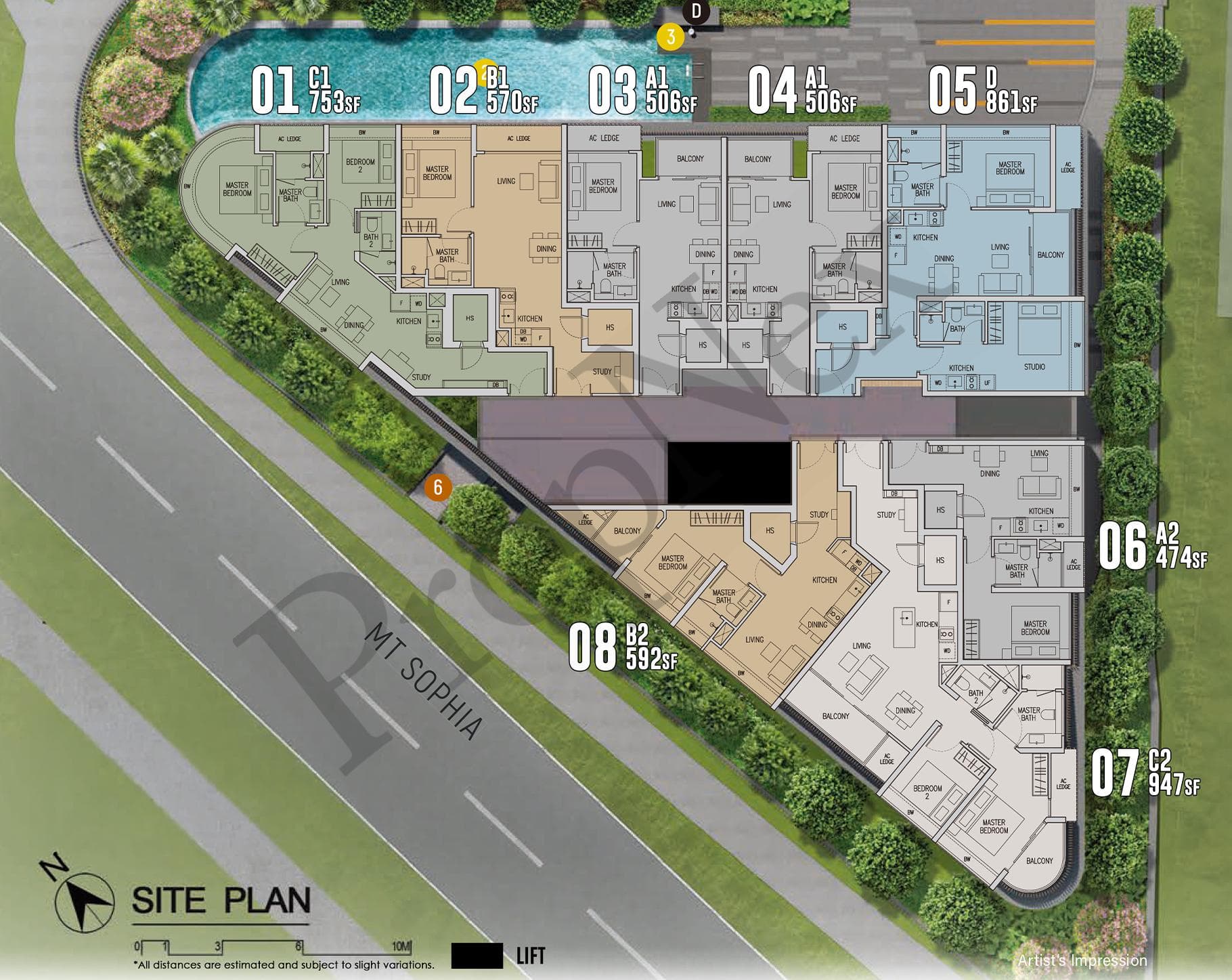 Interactive site plan
