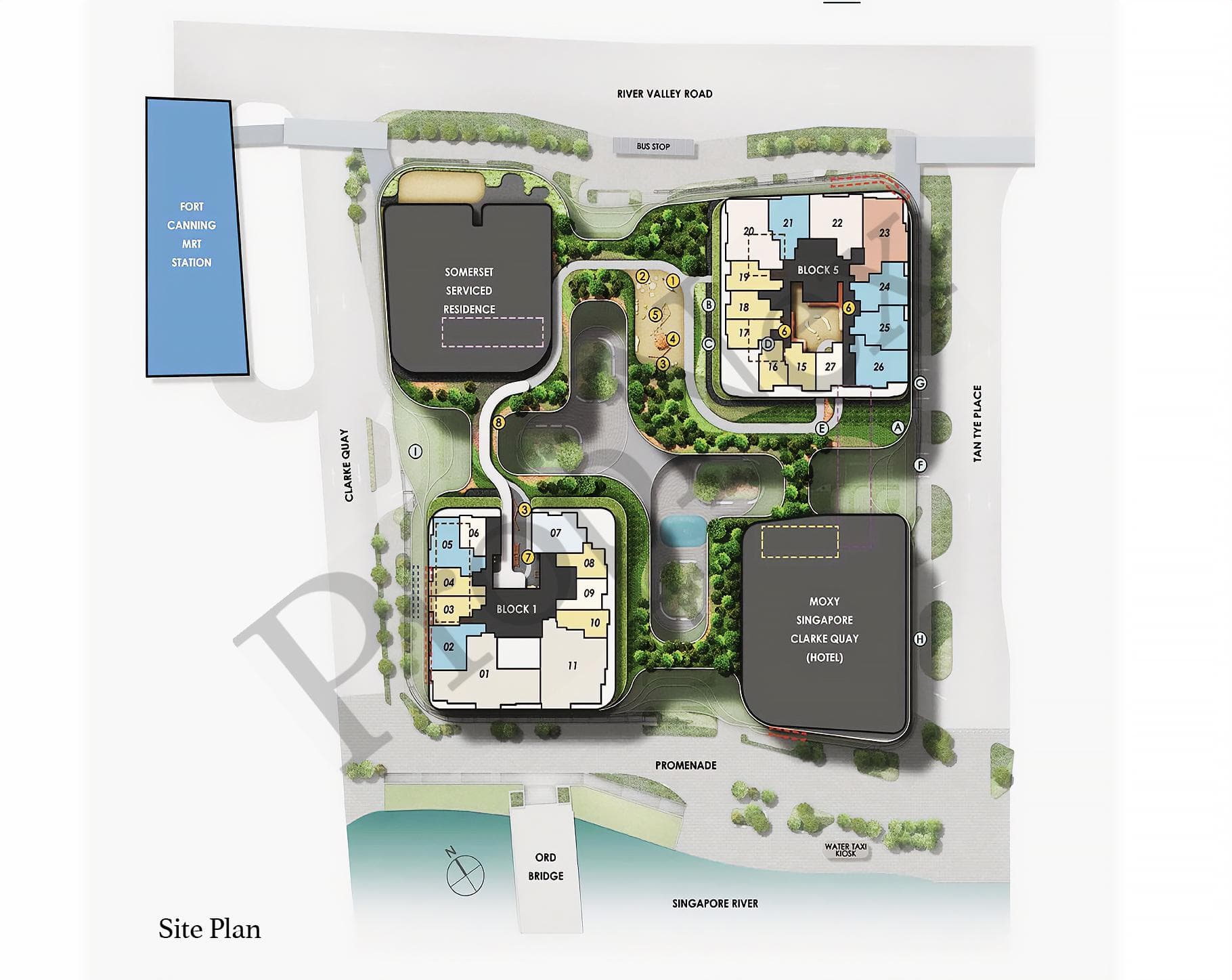 Interactive site plan