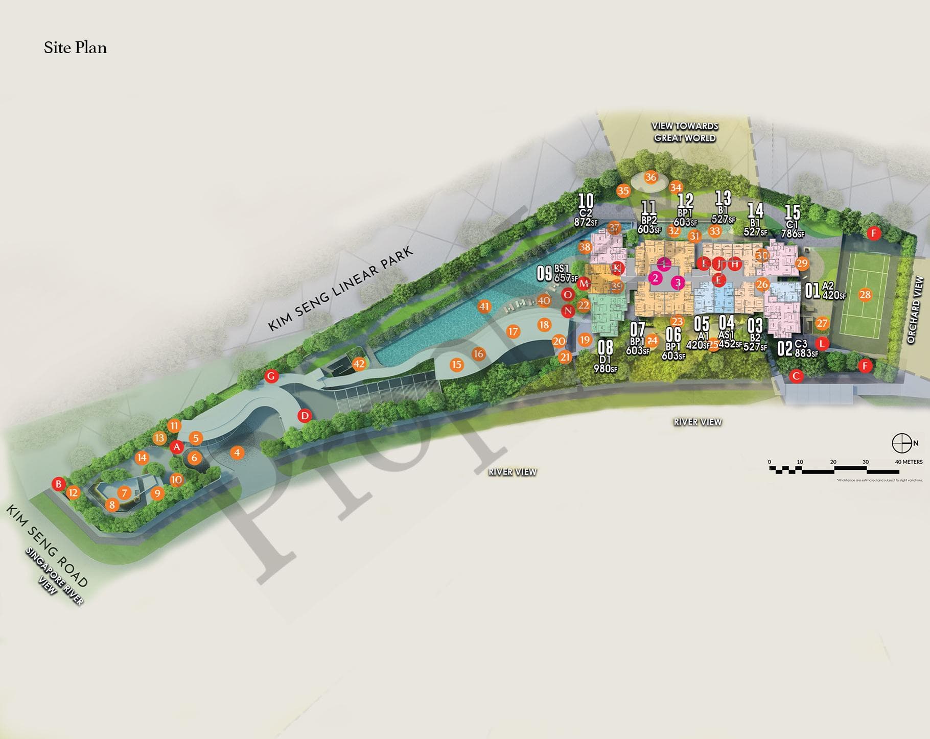 Interactive site plan